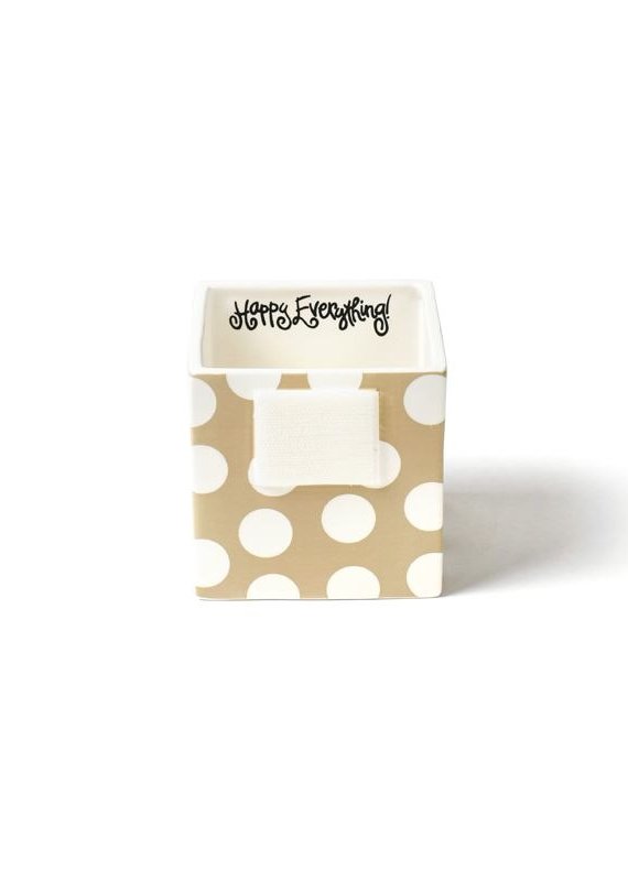 Happy Everything Neutral Dot Mini Nesting Cube- Small