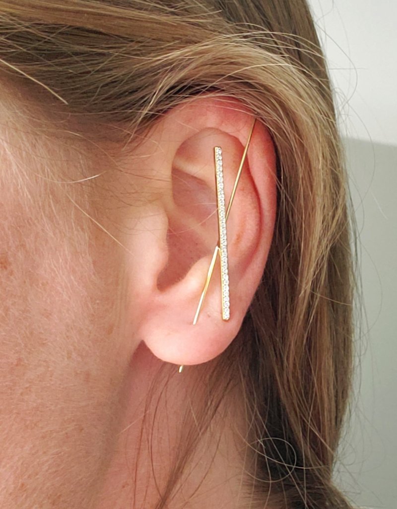 LDayDesigns Cross Bar Ear Pin