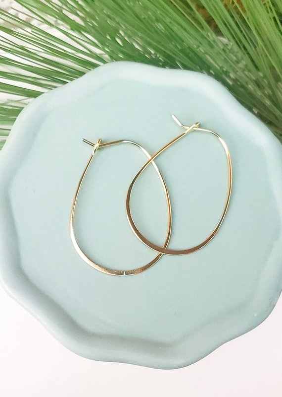LDayDesigns Minimalist Pear Hoop