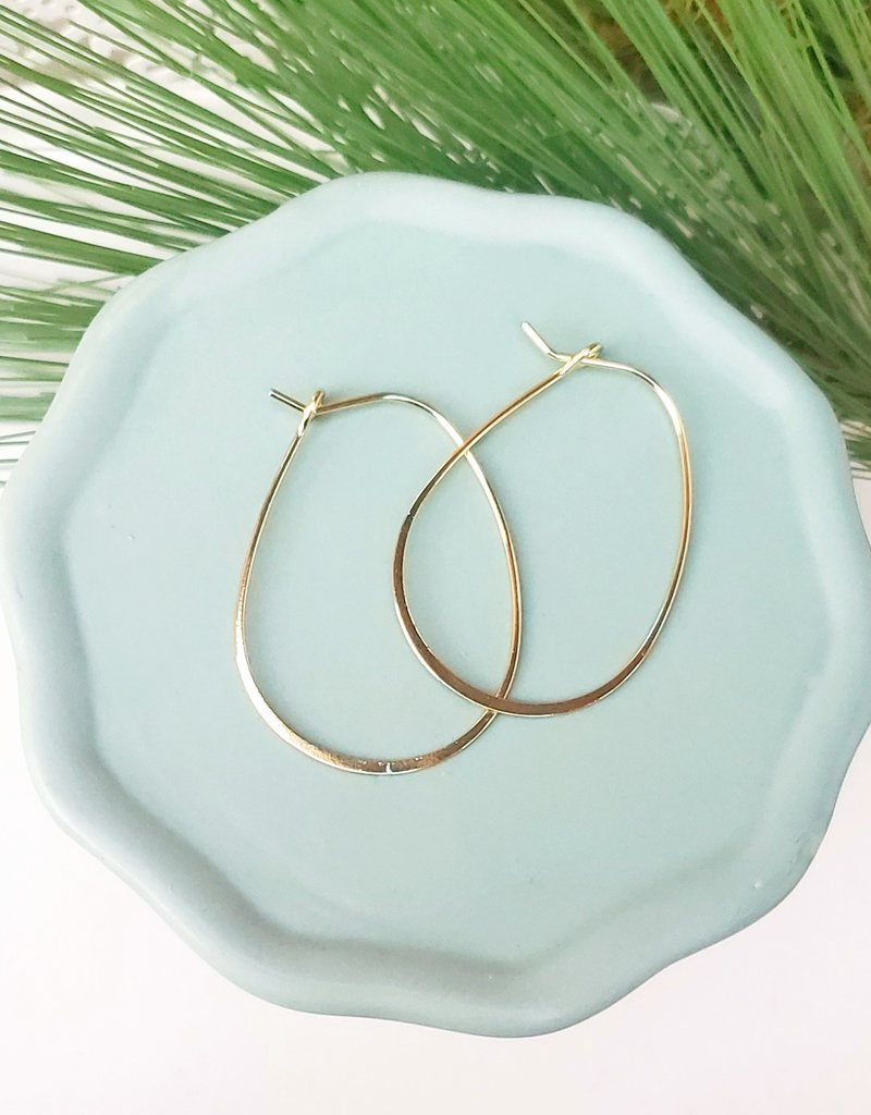 LDayDesigns Minimalist Pear Hoop