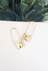 LDayDesigns Dainty Lock Earrings-Gold