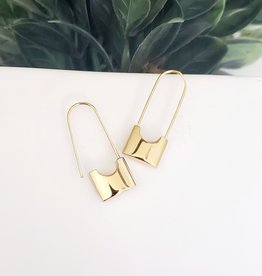 LDayDesigns Dainty Lock Earrings-Gold