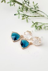 LDayDesigns Crystal Peacock Green Studs