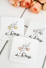 LDayDesigns Bezel Stud/Gold Stainless Steel