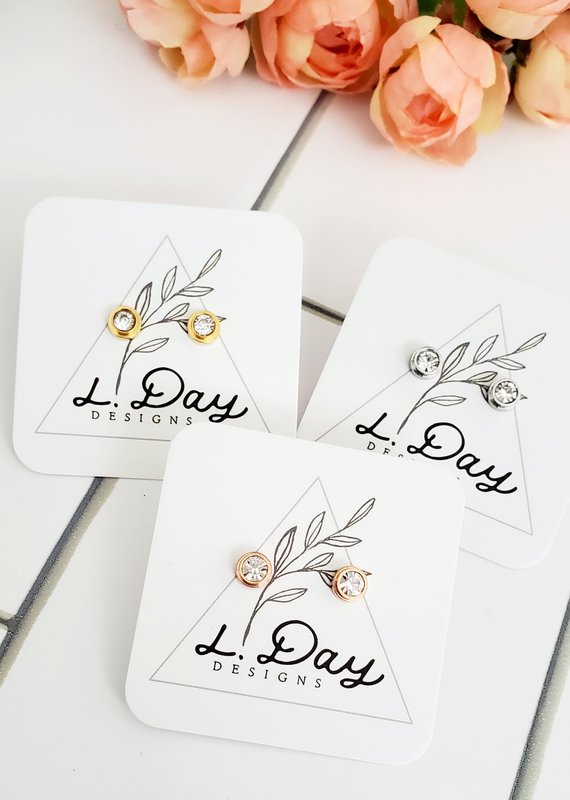 LDayDesigns Bezel Stud/Rose Stainless Steel