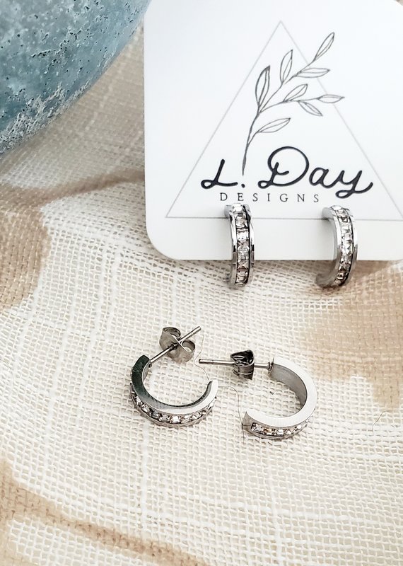 LDayDesigns Square Cut  Hoop/ Stainless Steel