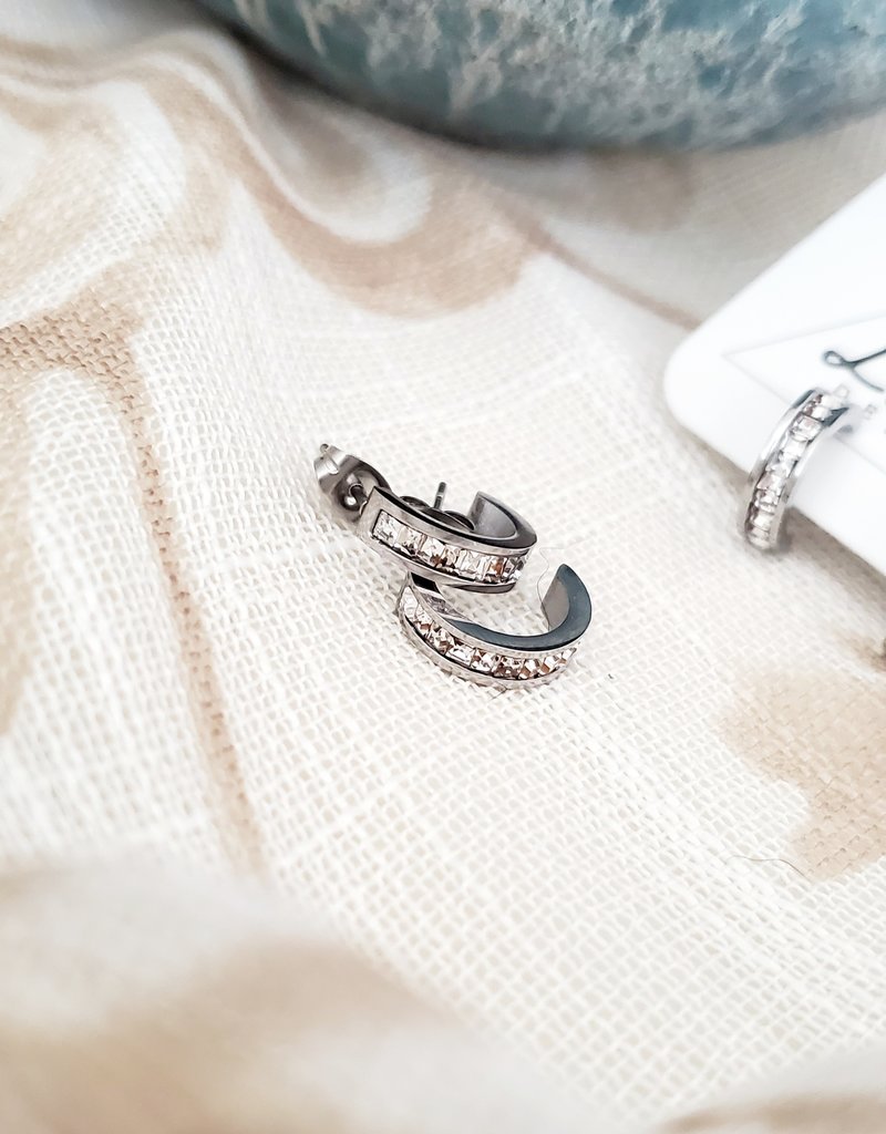 LDayDesigns Square Cut  Hoop/ Stainless Steel