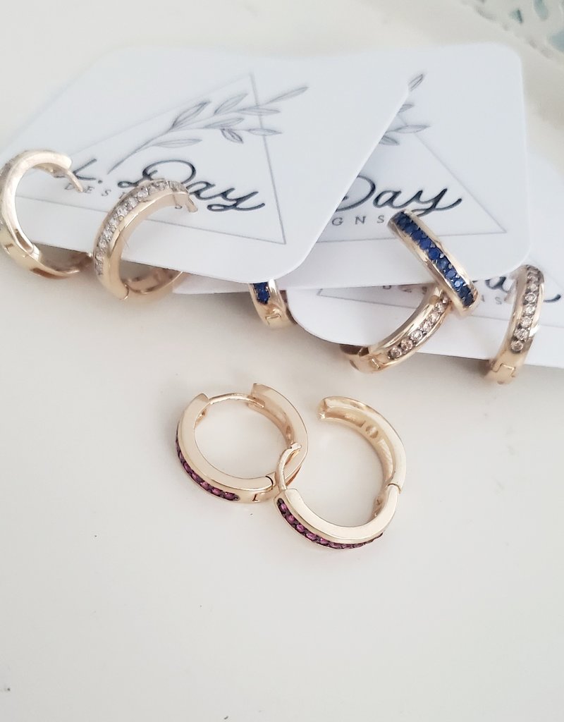 LDayDesigns Sapphire Crystal Hoop