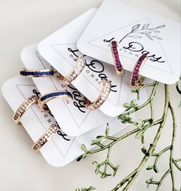 LDayDesigns Sapphire Crystal Hoop