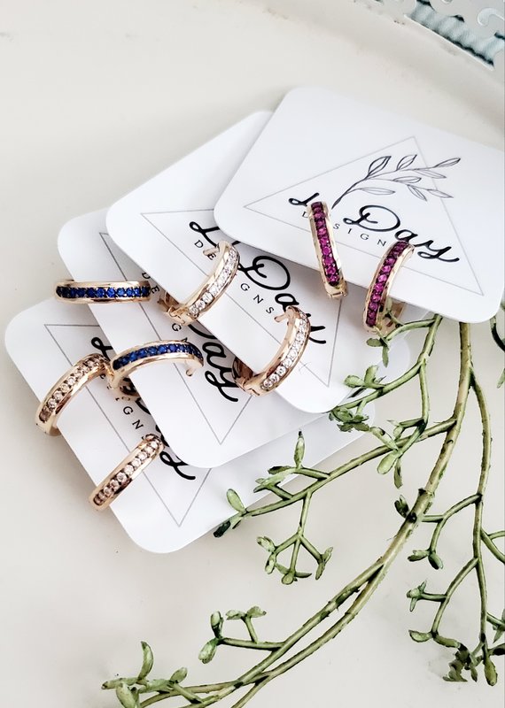LDayDesigns Sapphire Crystal Hoop
