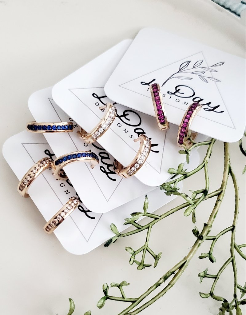 LDayDesigns Sapphire Crystal Hoop
