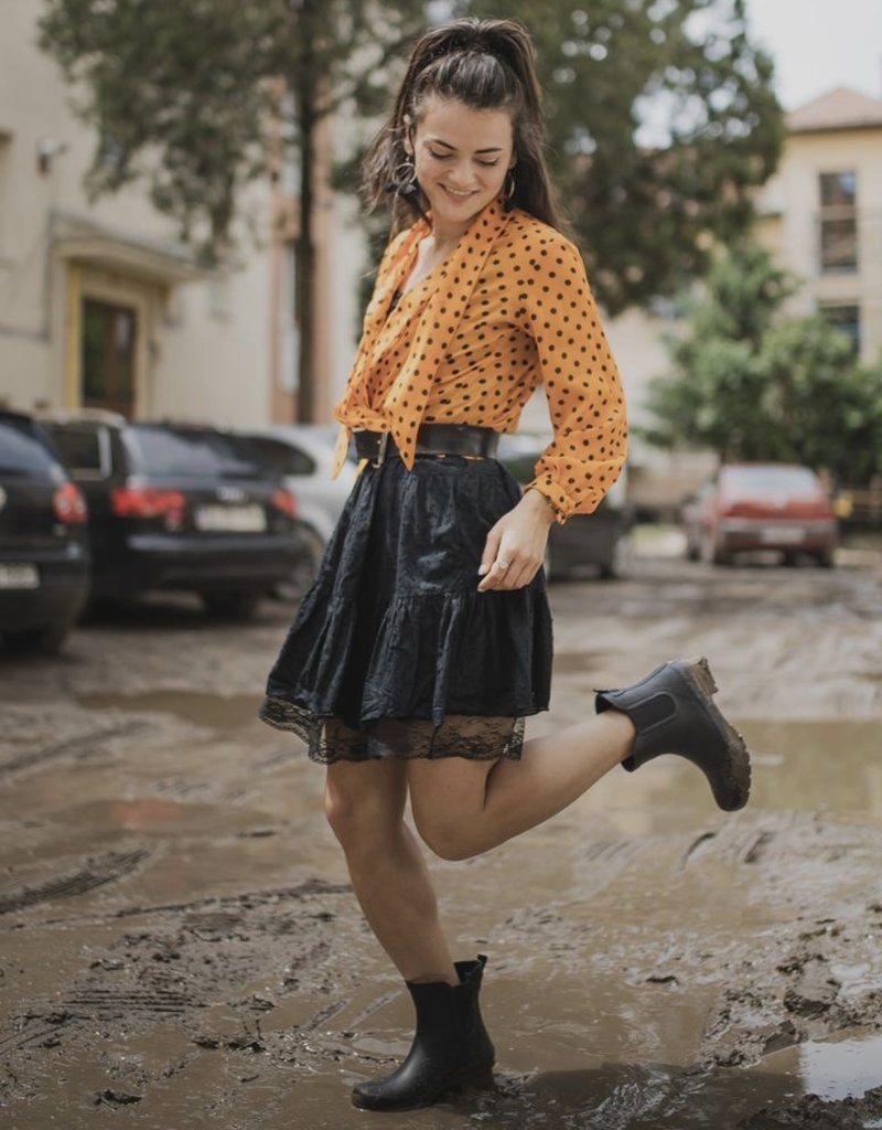 Roma Chelsea Black Rain Boots