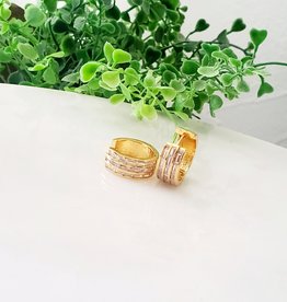 LDayDesigns Long Line Crystal Hoop