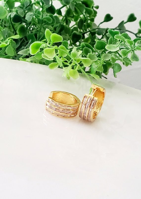 LDayDesigns Long Line Crystal Hoop