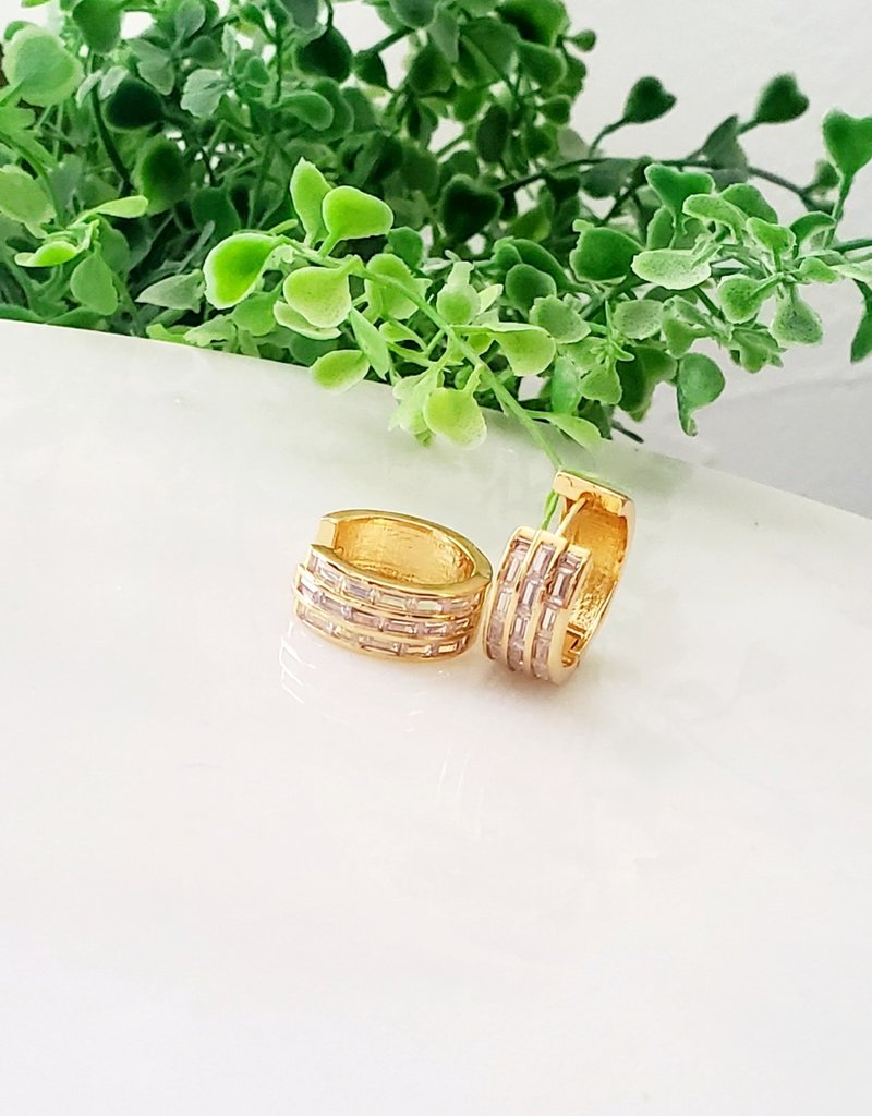 LDayDesigns Long Line Crystal Hoop