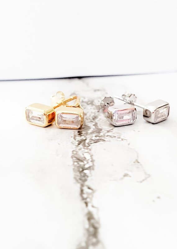 LUX Bezel Solitare Studs