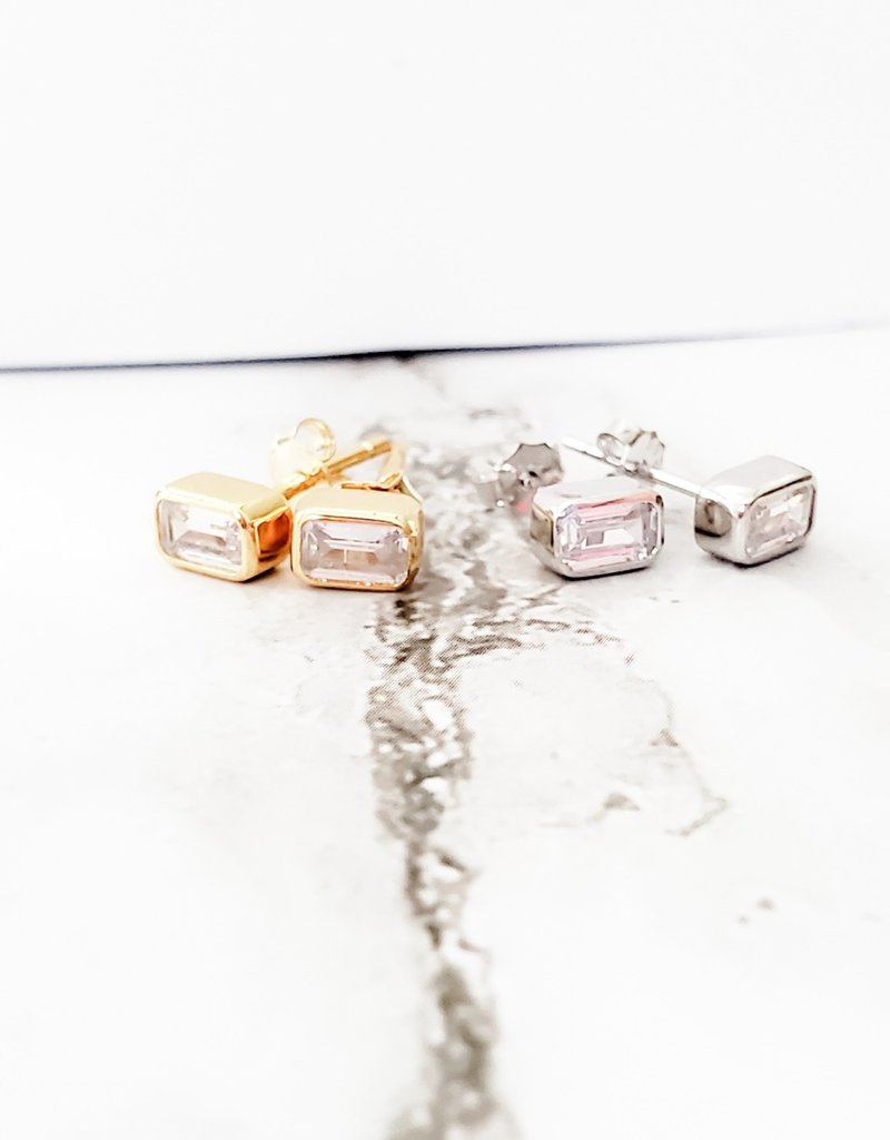 LUX Bezel Solitare Studs