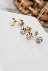 LUX Bezel Solitare Studs