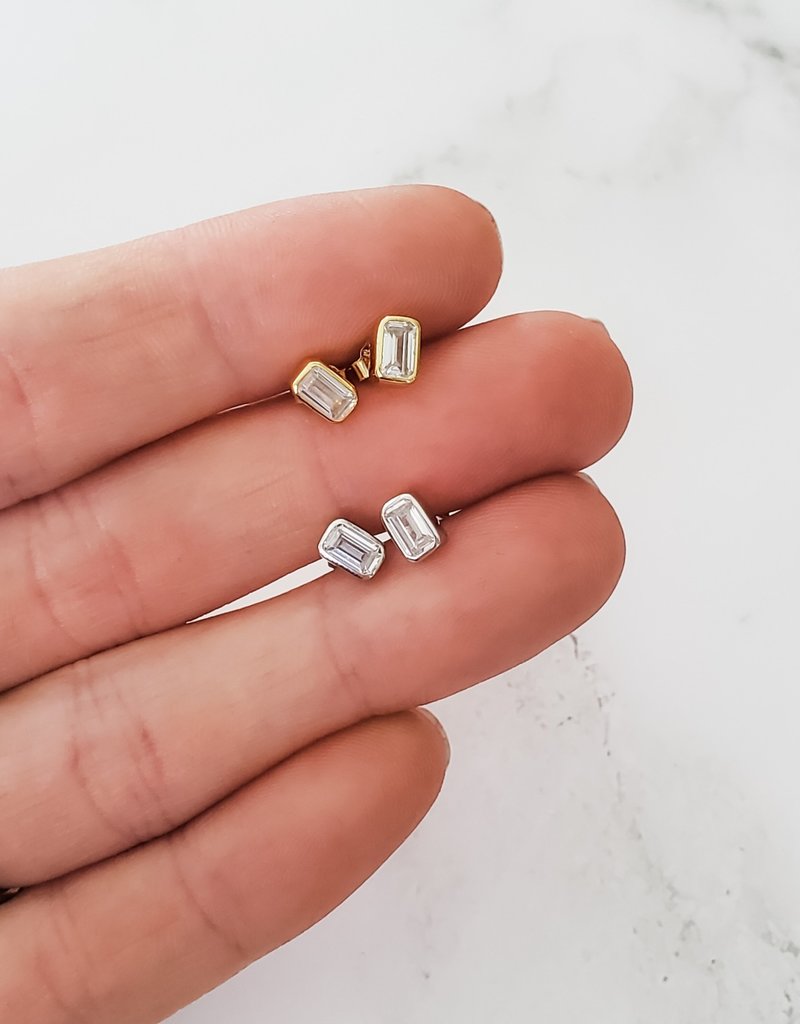 LUX Bezel Solitare Studs