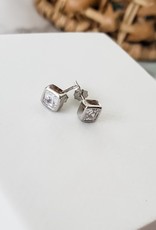 LUX Bezel Solitare Studs