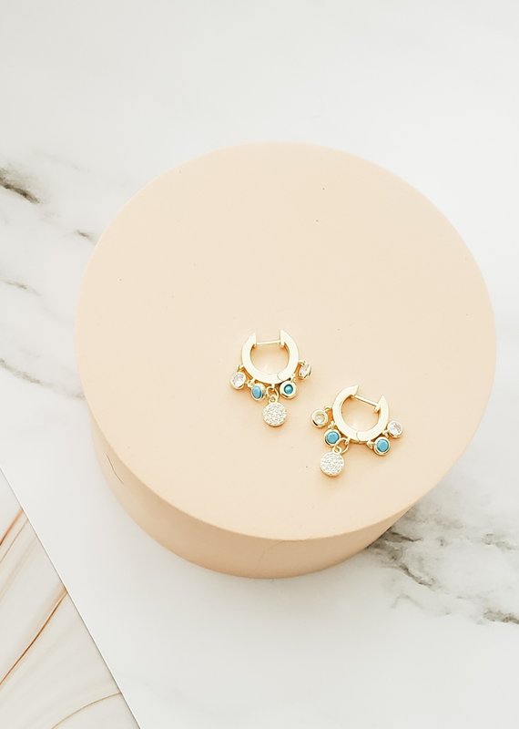 LUX Turquoise & Crystal Chandelier Hugs