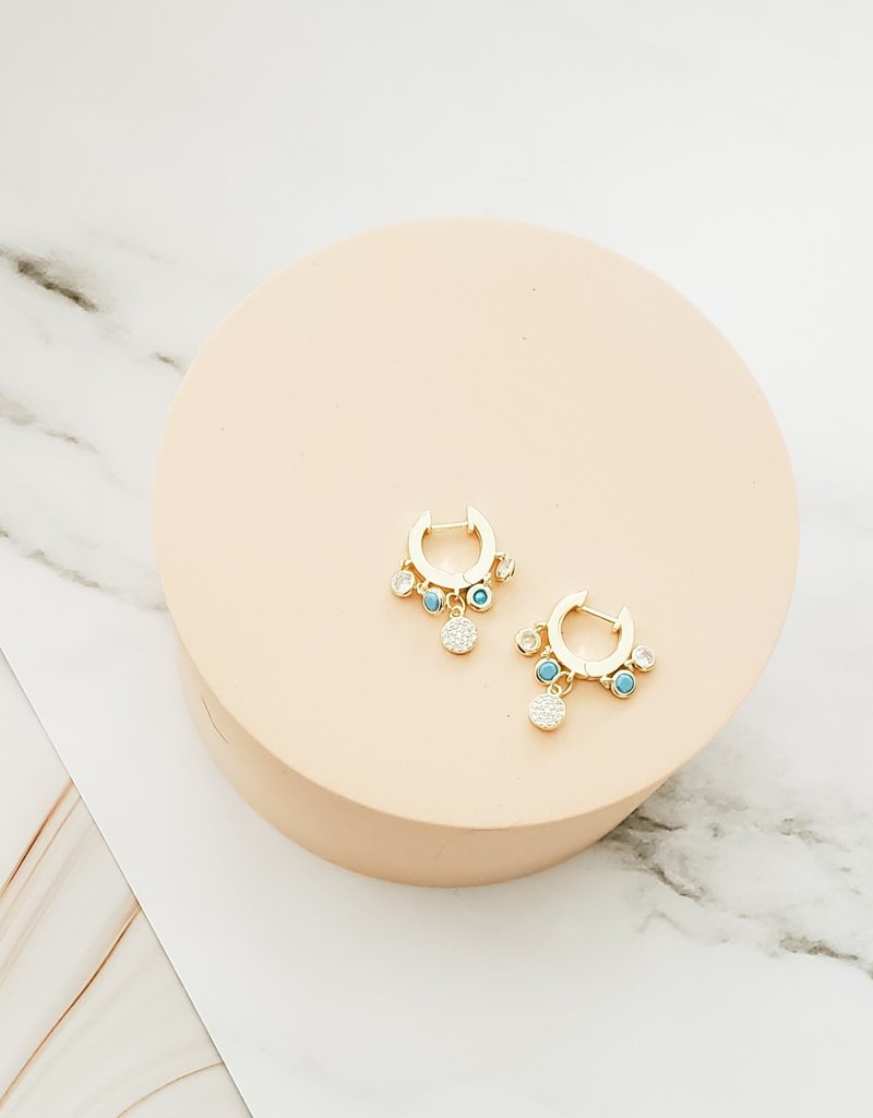 LUX Turquoise & Crystal Chandelier Hugs