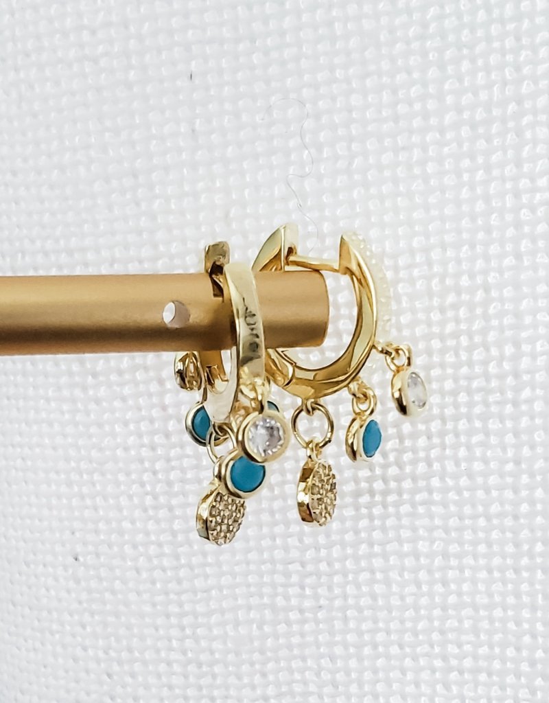 LUX Turquoise & Crystal Chandelier Hugs