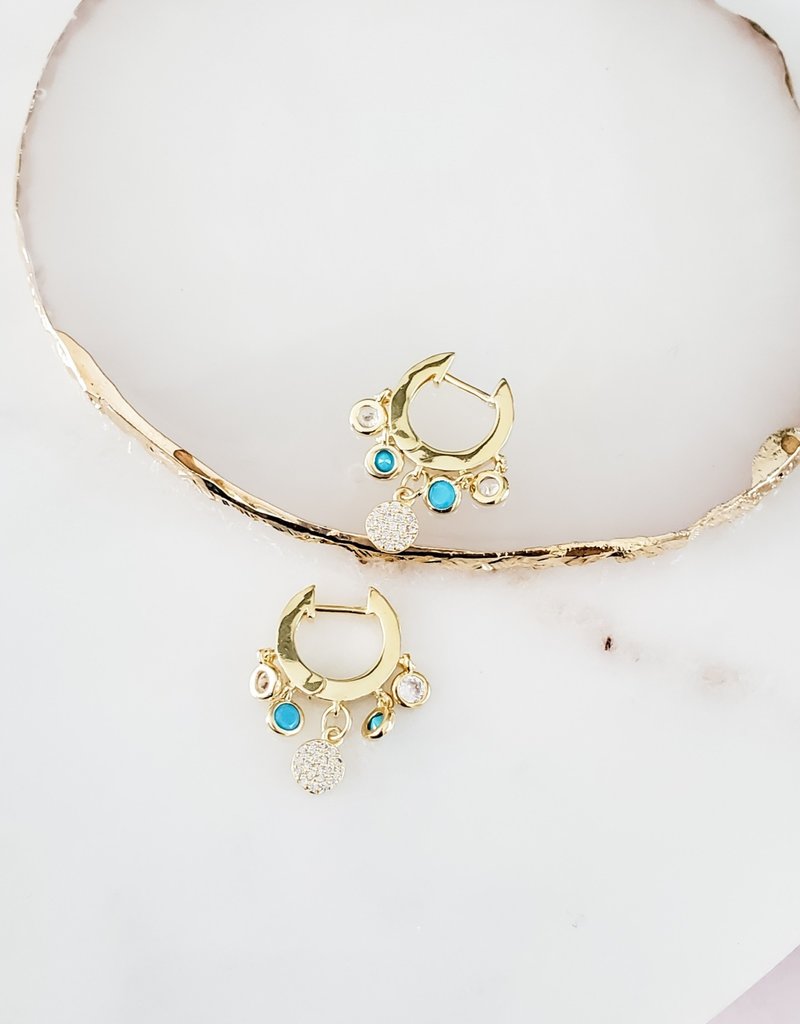 LUX Turquoise & Crystal Chandelier Hugs