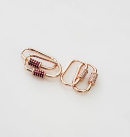 LUX Rosy Carabiner Hoops