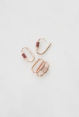 LUX Rosy Carabiner Hoops