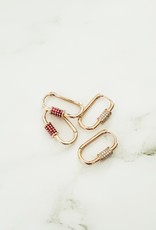 LUX Rosy Carabiner Hoops