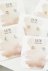 LUX Sterling Initial Stud