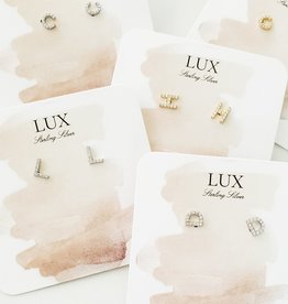 LUX Sterling Initial Stud
