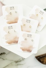 LUX Sterling Initial Stud