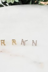 LUX Sterling Initial Stud