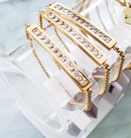 LUX Bolo Steel Crystal Bracelet