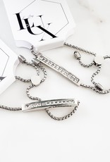 LUX Bolo Steel Crystal Bracelet