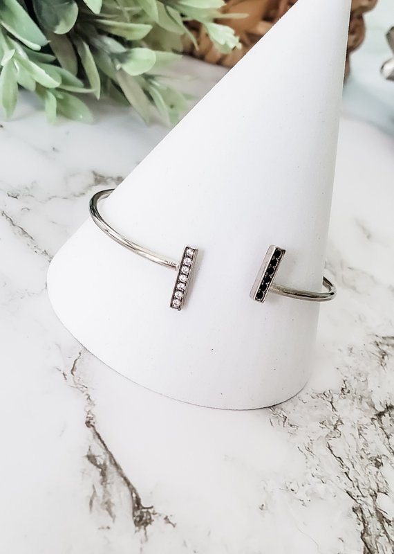 LUX Black Crystal Line Bracelet