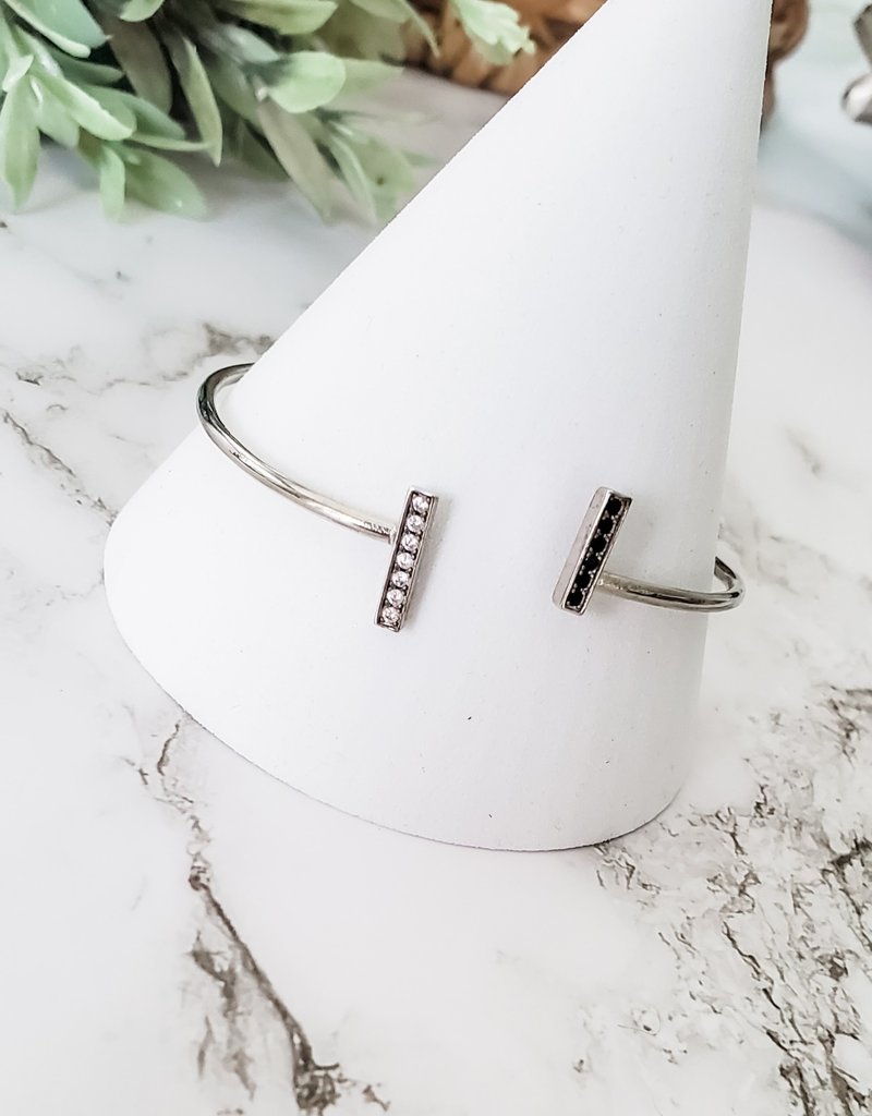 LUX Black Crystal Line Bracelet