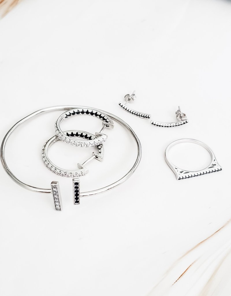 LUX Black Crystal Line Bracelet