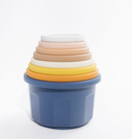 Three Hearts Modern Teething Accessories Silicone Stacking Cups