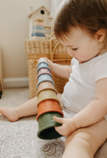 Three Hearts Modern Teething Accessories Silicone Stacking Cups