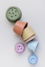 Three Hearts Modern Teething Accessories Silicone Stacking Cups