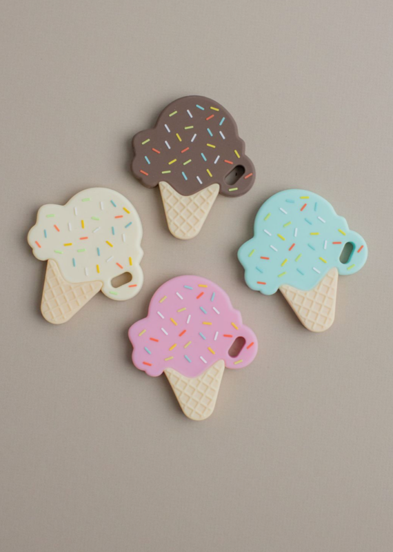 Three Hearts Modern Teething Accessories Ice Cream Silicone Teether