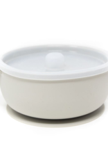 Three Hearts Modern Teething Accessories Silicone Suction Bowl - Taupe