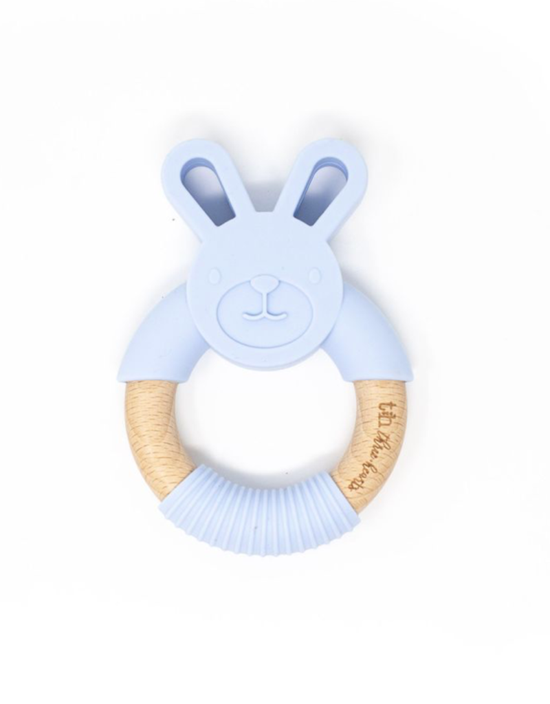 Three Hearts Modern Teething Accessories Silicone Bunny Teething Ring