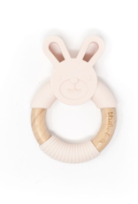Three Hearts Modern Teething Accessories Silicone Bunny Teething Ring