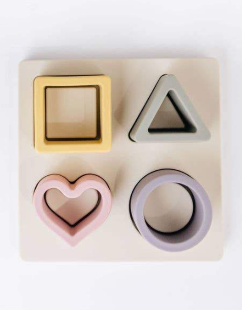 Three Hearts Modern Teething Accessories Silicone Puzzle