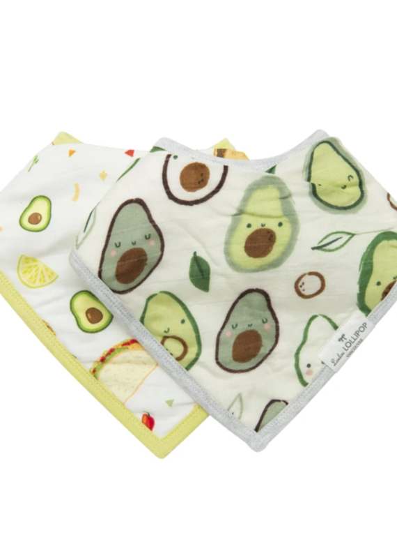 LouLou Lollipop Bandana Bib Set- Avocado