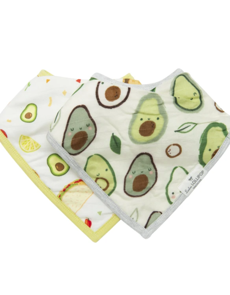 LouLou Lollipop Bandana Bib Set- Avocado